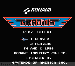 Gradius Screen Shot 1